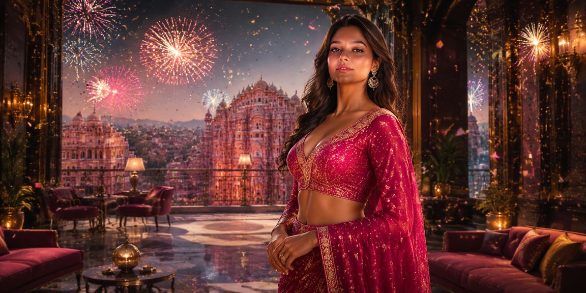 Woman enjoying casino betting in Jaipur